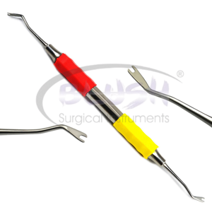 Directeur de ligature orthodontique dentaire Tucker en acier inoxydable avec poignées, pour la pose personnalisée de fils orthodontiques par Blush Surgical - Product Image 4