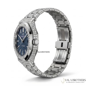นาฬิกา Audemars Piguet หรูหรา ตัวเรือนโลหะผสม ประดับเพชรโมอิสซาไนต์ ควอตซ์ สำหรับผู้ชายและผู้หญิง สไตล์ฮิปฮอป ดีไซน์พรีเมียม เงางาม - Product Image 4
