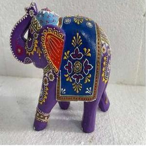 Figuras de Elefantes de Madera Pintadas a Mano, Pulido Natural, Decoración India para Mesa de Oficina, Hotel, Hogar o Escuela - Product Image 3