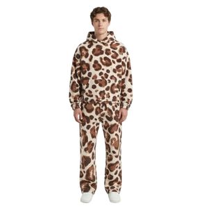 Custom Black <b>White</b> Marble Print <b>Mens</b> Fleece Tracksuit Hoodie <b>Joggers</b> Monochrome Graphic Streetwear Two Piece Set Jackets - Product Image 5