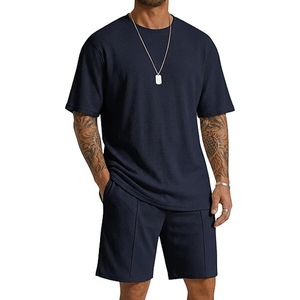 Conjunto de Verano para Hombre, Fabricante de Camisetas de Algodón y Pantalones Cortos Cargo, Suministro al por Mayor OEM - Product Image 1