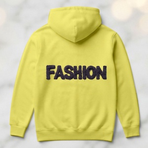 Top Quality Top Selling Sustainable Mat Yellow Color Custom Chenille Embroidery Logo Patch Professional Premium Quality <b>Hoodies</b> - Product Image 4