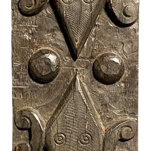 Panel de Pared de Madera Tribal Naga de la India, Tallado a Mano, Decoración Arquitectónica, Estilo Rústico Antiguo, para Interiores de Hotel, Combinable, 1 Contenedor - Product Image 5