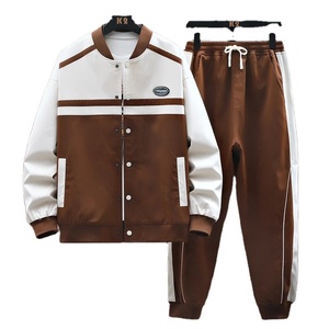 Conjunto de Invierno para Hombre, Uniforme de Béisbol Holgado a la Moda, Trajes Coreanos, Ropa Deportiva Informal de Calle, Chándal de Dos Piezas, 100% Algodón - Product Image 1