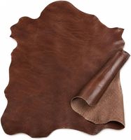 Tapis en cuir de chèvre véritable brun, texture grainée, pour la décoration intérieure