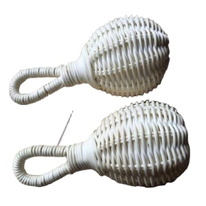 Adorno de copo de nieve de ratán rústico decoración colgante de árbol de Navidad para exhibición de vacaciones en el hogar - Product Image 1