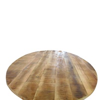 Table à manger ovale en bois de manguier faite à la main Akku Arts |   Design scandinave moderne |   Base en métal et bois massif, garantie 3 ans, 6 places