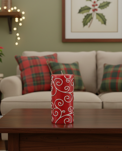 Vela de Cera de Soja Roja en Relieve, Ecológica, Orgánica, Hecha a Mano, para Decoración Festiva del Hogar, Halloween, Pascua, Navidad - Product Image 1