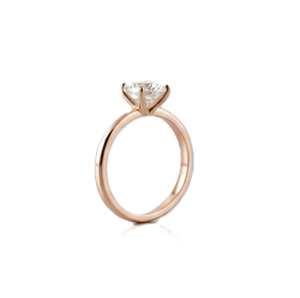 Anillo de Compromiso con Diamante de Laboratorio de Corte Redondo de 2 Quilates, Oro Rosa de 14K/18K, Certificado por IGI, Anillo Sencillo para Uso Diario - Product Image 5