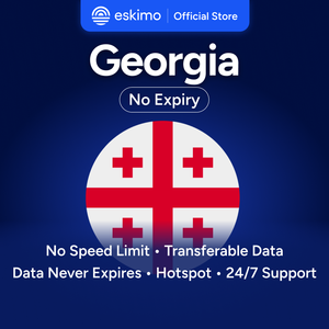 Tarjeta SIM digital Eskimo Georgia de 10 GB, sin caducidad de datos, datos de viaje de alta velocidad 5G/4G, no se requiere SIM física, S-GR-10, para teléfonos inteligentes - Product Image 1