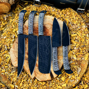 มีดเชฟญี่ปุ่น OEM VG 10 พร้อมด้ามไม้ลายดามัสกัส ใบมีดเหล็กคาร์บอน สำหรับใช้ในครัว ชุดมีดเชฟ - Product Image 4