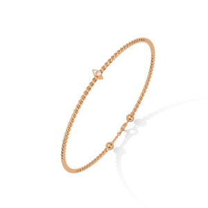 Rose Gold Tone Twisted Chain <b>Bracelet</b> <b>Adjustable</b> Link Bangle Minimalist Jewelry Gift - Product Image 3