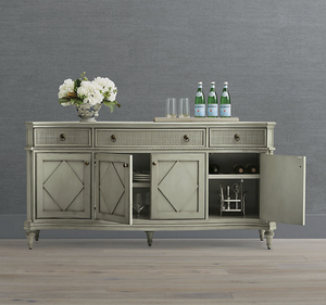 Buffet minimaliste en bois de mahogany massif avec tiroirs et portes, écologique, fait main, élégant, pour chambre à coucher, salon - Product Image 2