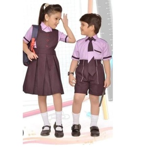 Uniforme Escolar para Niñas MG ENTERPRISES de la Mejor Calidad, Vestido Tipo Frock, Cómodo y Transpirable, Tela de Algodón, Uso Diario Escolar, En Stock - Product Image 3