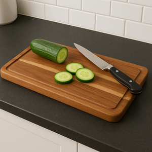 Solid Acacia Cutting Board <b>Kitchen</b> Wooden Chopping Board with Juice Groove Durable Food Safe - Product Image 4