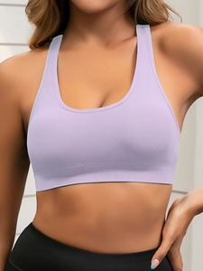 Vertical Strappy Performance Intimates Ladies Pilates Dance Push Up Bustier Elastic Compression Exercise Outfit Crop Brassier - Product Image 1