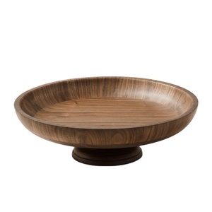 Dernier bol de service à rayures en bois de manguier Plateau décoratif en bois pour salade de fruits ou cuisine Plat de service en bois fabriqué à la main - Product Image 1