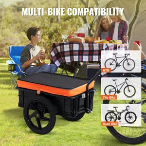 Chariot de vélo robuste, capacité de charge de 88 lb, remorque de transport pour vélo, pliable, rangement compact, attelage universel, conforme aux normes imperméables - Product Image 6