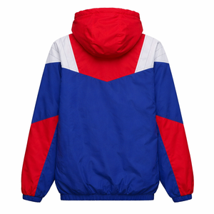 Custom Logo <b>Men's</b> Windproof <b>Jacket</b> Color Blocking Hooded <b>Half</b>-<b>Zip</b> Sporty Autumn Wear Front Pocket Design - Product Image 2