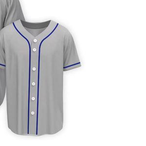 Shorts de baseball pour hommes en coton 100% respirant à col en V à manches courtes avec logo personnalisé imprimé sur mesure - Product Image 2