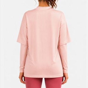 Nuevo Diseño, Ropa de Gimnasio en Oferta, Camiseta de Cuello Alto para Mujer, Talla Grande, Transpirable, para Verano, con Abertura para el Brazo, a la Moda - Product Image 6