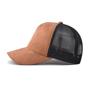 Nouvelle Casquette Trucker en Daim Tendance pour Homme, avec Dos en Maille, Visière Courbée, Réglable, Snapback, pour Extérieur et Décontractée, Casquette de Baseball, Logo Personnalisé OEM - Product Image 5
