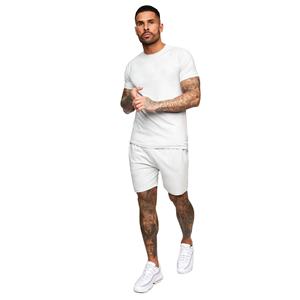 Top qualité à manches courtes t-shirt shorts ensembles personnalisé hommes col rond coton respirant vêtements d'été vêtements de sport et de sport - Product Image 1