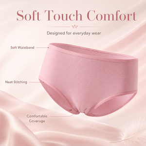 Paquete de 3 bragas de algodón para mujer, suaves y transpirables, de cintura alta, tallas grandes - Product Image 2