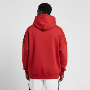 Men 100% Cotton Pullover Hoodie Jacket Custom Logo Regular Fit Solid Eco-Friendly Breathable Fleece Gym Streetwear <b>Coat</b> Long - Product Image 4