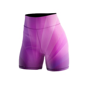 Wholesale Custom Logo Polyester Spandex High Waist Yoga Biker Short Fitness Workout Gym Short Women Sublimation <b>Booty</b> Short 2027 - Product Image 4