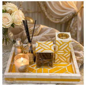Royal Look Mother of Pearl and Resin Bakhoor Incense <b>Burner</b> Tray Box Set Aromatherapy Diffuser Reasonable Rate Mubkhar Medkhan - Product Image 6