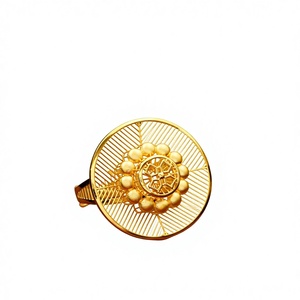Exquisite 22 K Yellow <b>Gold</b> Classic Floral Filigree Hall Mark Certified <b>Cocktail</b> <b>Ring</b> Women Elegant Handcrafted Mesh Design - Product Image 1