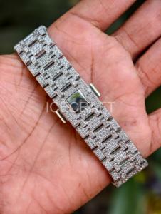 Caja y Correa de Reloj de Lujo con Diamantes Engastados, Piezas de Reloj Personalizadas con Circonitas Brillantes - Product Image 5