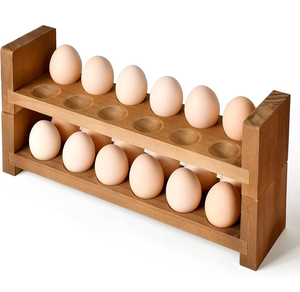 Walnut Wood High Quality Wooden <b>Egg</b> Rack Stand for storing fresh <b>Eggs</b> in Modern and Creative Design - Product Image 5