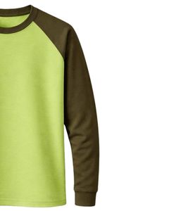 Camiseta de Manga Larga Raglán Personalizada para Hombre, Cuello Redondo, Algodón y Poliéster, Estilo Casual con Mangas en Contraste, Tipo Béisbol, Suministro OEM - Product Image 4