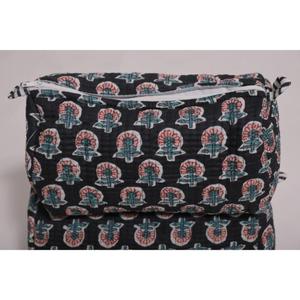 Indian Cotton Floral Printed Lightweight Eco-Friendly Makeup Bag Travel Cosmetic Pouch Handmade for <b>Case</b> Women Organizer - Product Image 3