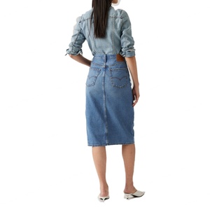 Women <b>Denim</b> Skirt Stylish High Waist <b>Stretch</b> <b>Denim</b> Skirt Comfortable Durable Fabric Suitable for Casual Daily Wear Vacation - Product Image 6