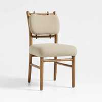 Chaise de salle à manger moderne en teck avec coussin rembourré, empilable, écologique, mobilier haut de gamme pour villa, appartement, hôtel, restaurant