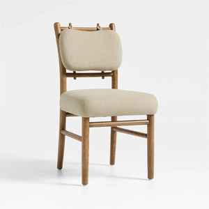 Chaise de salle à manger contemporaine en teck avec coussin rembourré, mobilier haut de gamme pour hôtel et restaurant, prix direct usine - Product Image 2