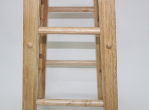 Tabouret de bar commercial en bois de caoutchouc, design scandinave antique, résistant à l'eau, écologique, durable, avec accoudoir fixe - Product Image 4