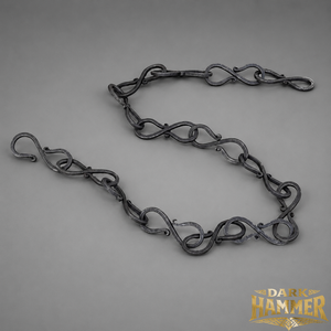 Hand forged medieval Viking age S <b>hook</b> chain best for outdoor camping <b>plant</b> hanger lamp hanger - Product Image 1