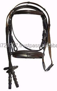 Haute Qualité Durable Cheval En Cuir Snaffle Bridle Demi Muserolle Meilleur Prix Équitation Cheval Halter - Product Image 2