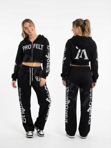 Ensembles deux pièces tendance et stylés pour l'hiver : survêtements à capuche et pantalon, survêtements de jogging camouflage avec broderie effet usé - Product Image 3