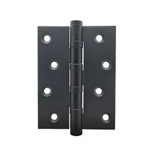 Bisagra de latón para puerta, 4 "x 3", negro mate, cuatro rodamientos de bolas