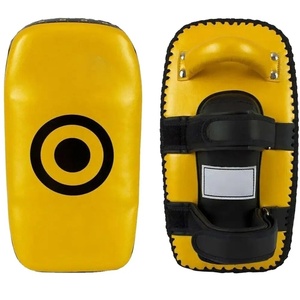 Best Seller Genuine Leather Boxing Training Kick Pads Kick Boxing Strike Curved Arm Pad MMA Focus Muay Thai Pads - Product Image 6