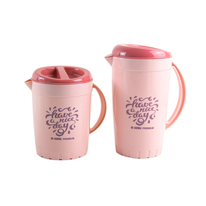 Jarra de Hielo Moderna y Duradera de Plástico PP de 1.8L, con Diseño Floral, Portátil, de Gran Capacidad, Apta para Lavavajillas, Ecológica, para Cerveza/Vino/Bebidas - Product Image 1