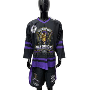 Latest Design Adult Men's <b>Ice</b> Hockey Uniform Solid Color Polyester Breathable Wholesale Best Price - Product Image 1