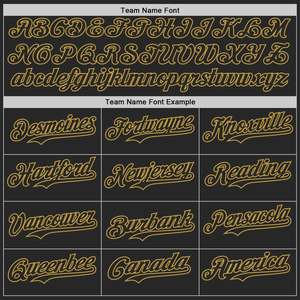 เสื้อเบสบอลสีดำทองแบบสั่งทำขายดีที่สุด ติดกระดุม ผ้าโพลีเอสเตอร์ 100% ระบายอากาศได้ดี แห้งเร็ว พร้อมปักโลโก้ตามสั่ง - Product Image 5