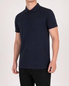 Wholesale <b>Men's</b> Black Solid Hip Hop Style Embroidered Knitted Short Sleeve Quick Dry Shirt Custom Logo Breathable Comfortable - Product Image 4