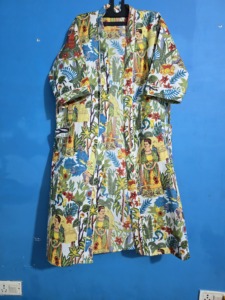 White Kimono Cotton Bathrobe Women's Summer Open Front Sleepwear <b>Robe</b> <b>Beach</b> Wear Dress - Product Image 2